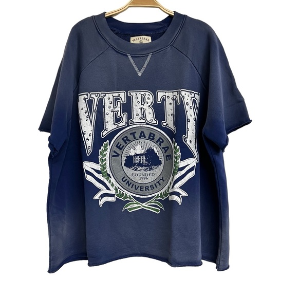 New Mens Vertabrae Verty‎ University Crew Neck Shirt